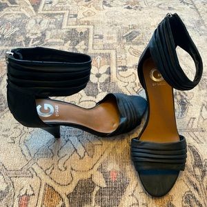 G by Guess Black Ankle Strap Sandal